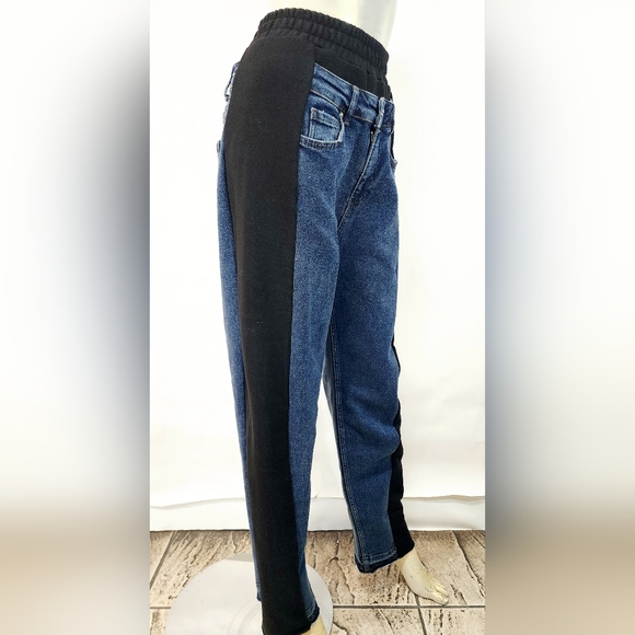 Womens denim/sweatpants joggers - Picture 2 of 2
